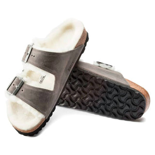 Birkenstock - Sandália feminina Arizona Shearling