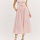Entro - Striped Empire Waist Bow Front Midi Dress