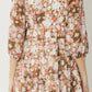 Entro - Floral Print V-neck Dress