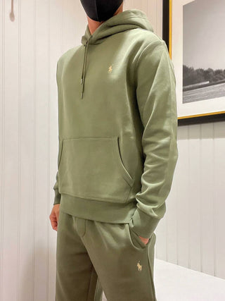 Polo Ralph Lauren - Moletom com capuz liso em mistura de algodão com efeito ombré