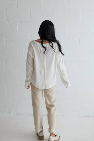 Free People - Suéter com punho de cabo oscilante