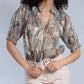 Lola & Sophie - Garden Foil Peasant Blouse