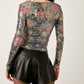 Free People - Printed Gold Rush Long Sleeve Top