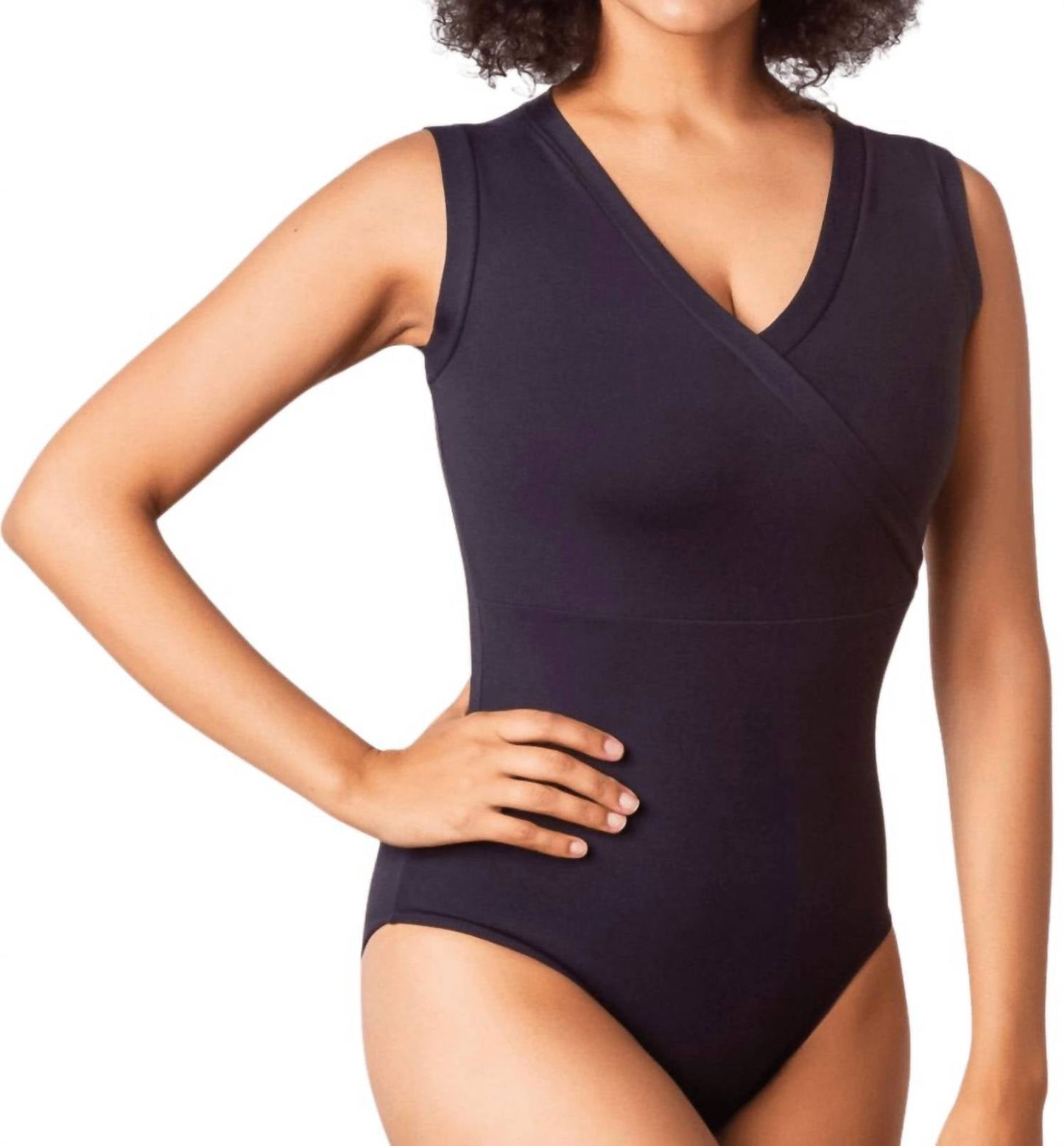 So Danca - Yvette Plus Size Mock Wrap Tank Leotard