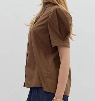 Entro - Short Sleeve Puff Sleeve Top