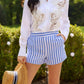 Generation Love - Theo Wide Leg Stripe Shorts
