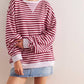 Free People - Classic Striped Oversized Crewneck Sweater