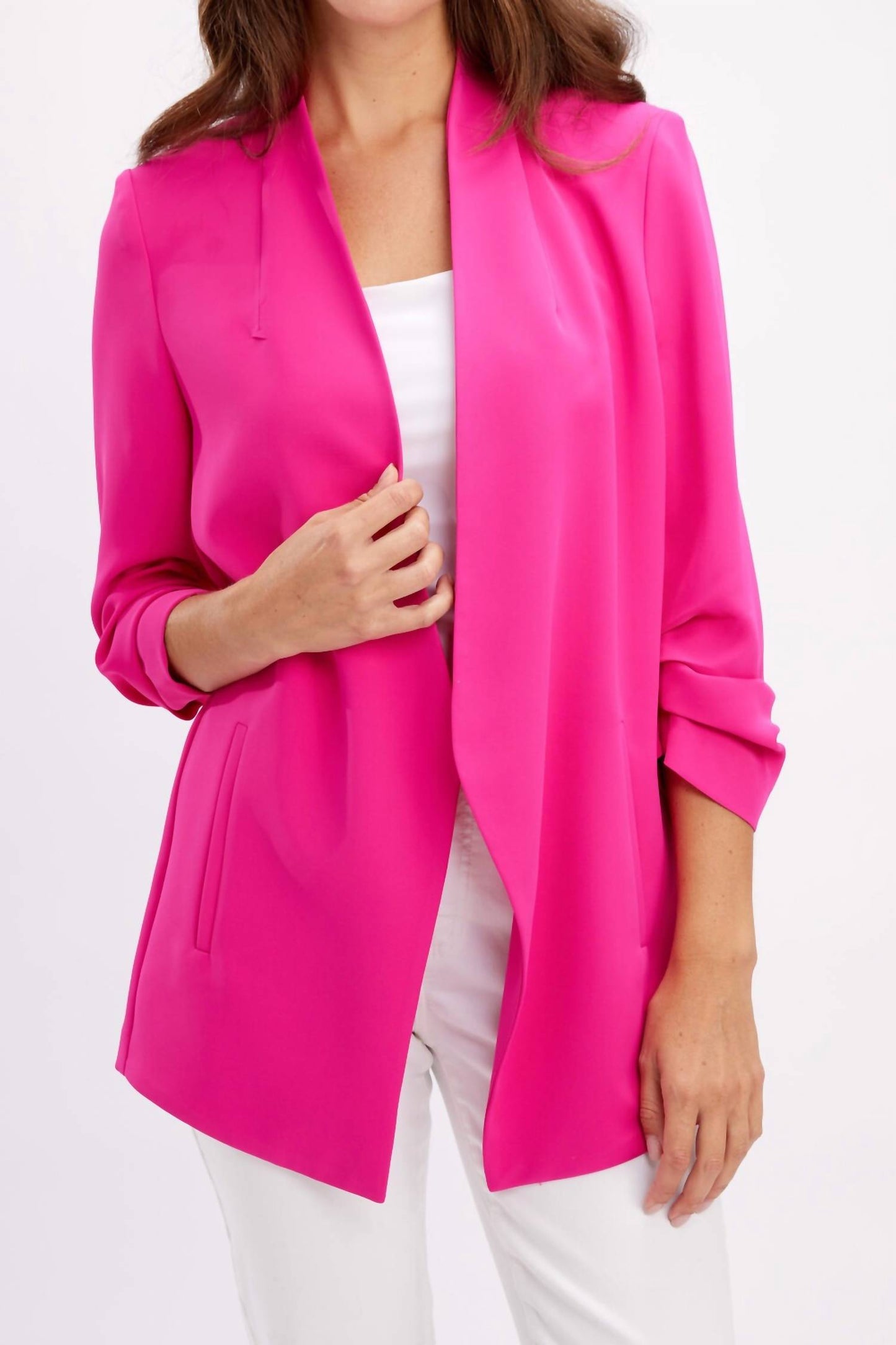 Frank Lyman - Shawl Collar Hip-length Blazer