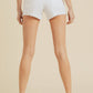 124 Voltaire - High Rise White Cut Off Shorts With A Side Slit