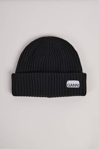 Ganni - Gorro estruturado canelado feminino