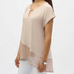 Joseph Ribkoff - Asymmetrical Foiled Mesh Top