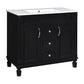 Bathroom Vanity With Top Sink and Soft-Closing Storage