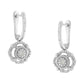 .925 Sterling Silver Miracle-Set Diamond Accent Drop and Dangle Earrings (I-J Color, I3 Clarity)