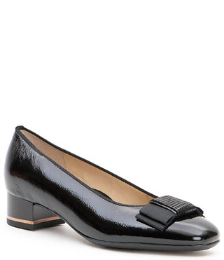 Ara - Sapatos Femininos com Laço em Couro Envernizado e Amassado em Granada