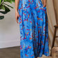 Trendsi - Davi & Dani Printed Smocking Waistband Ruffled Maxi Skirt
