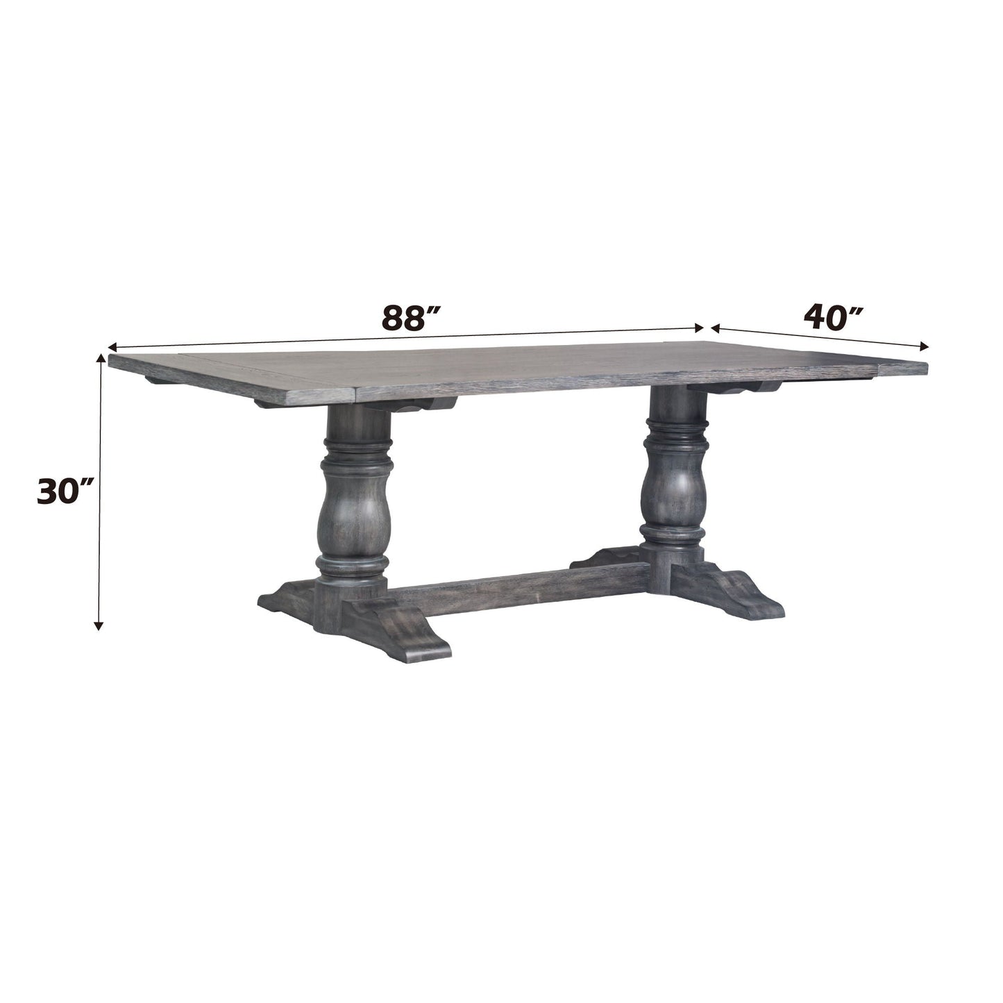 Leventis Dining Table in Weathered Gray