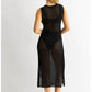 Lucy Love - Crochet Knit Bodycon Midi Dress