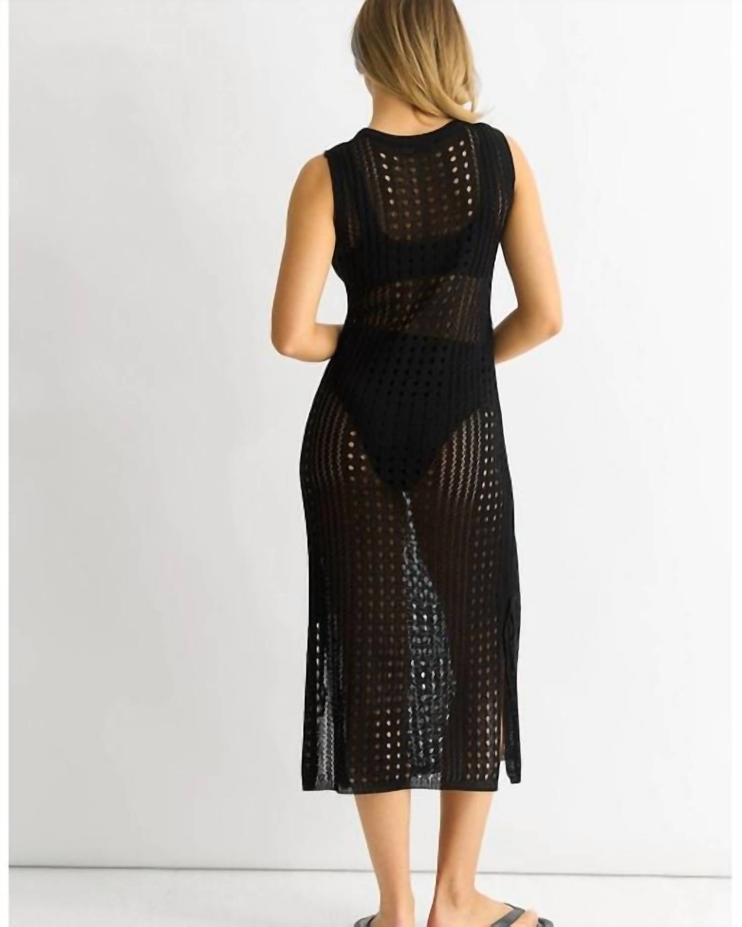 Lucy Love - Crochet Knit Bodycon Midi Dress