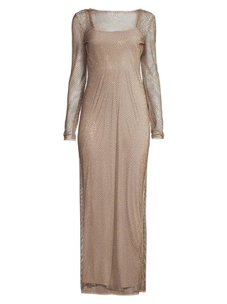 Ramy Brook - Vestido longo de malha com tachas Lulu