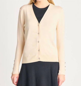 Dex - Cardigan com botões brilhantes