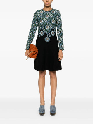 Etro - Vestido de malha com padrão jacquard