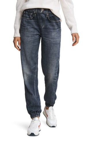 Women's Miramar Faux Jeans Knit Joggers - Medium