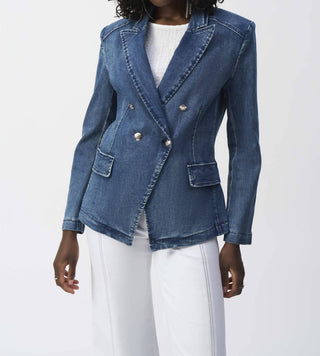 Joseph Ribkoff - Blazer trespassado jeans elástico