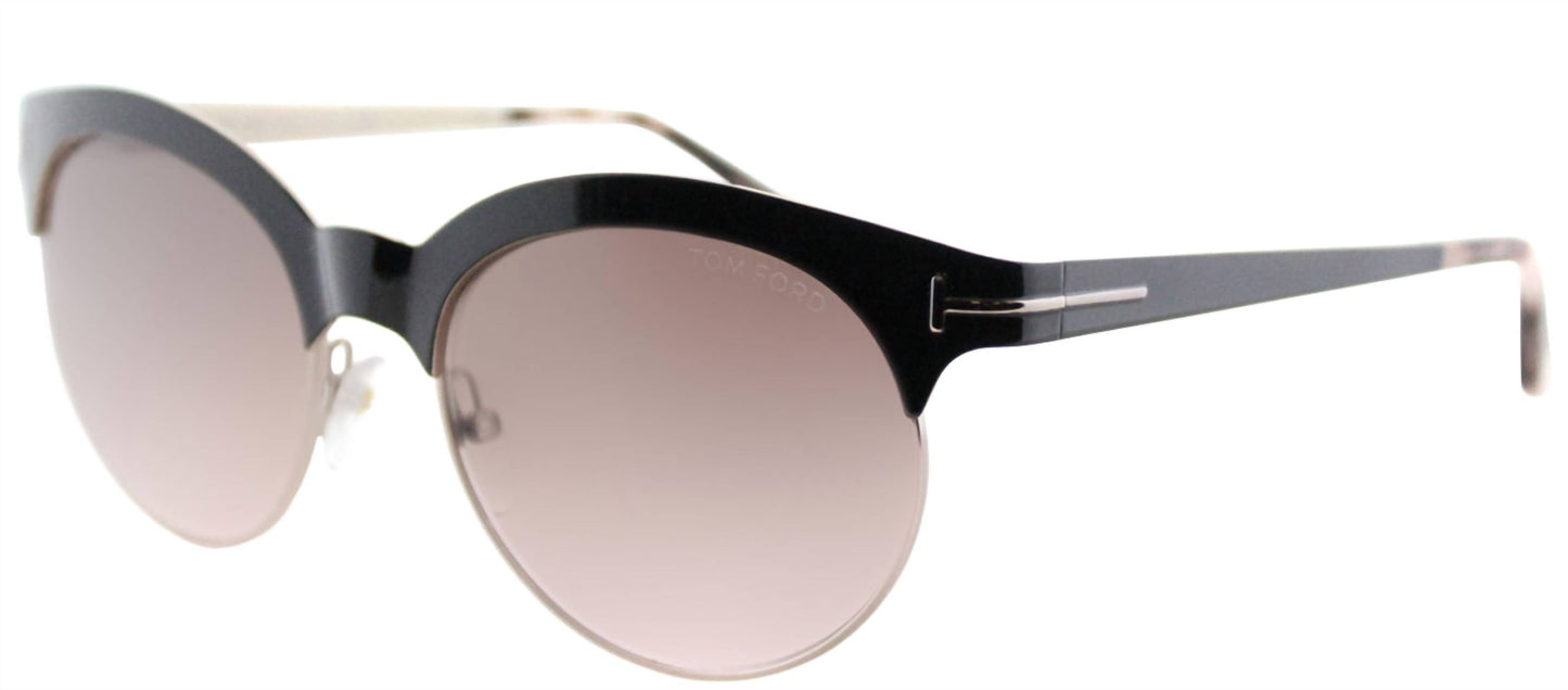 Tom Ford Sunglasses - Angela Round Metal Sunglasses with Brown Graident Lens