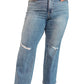 Judy Blue - High Rise Control Top Distressed Straight Jeans