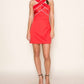 B.Right - Contrast Halter Neck Dress