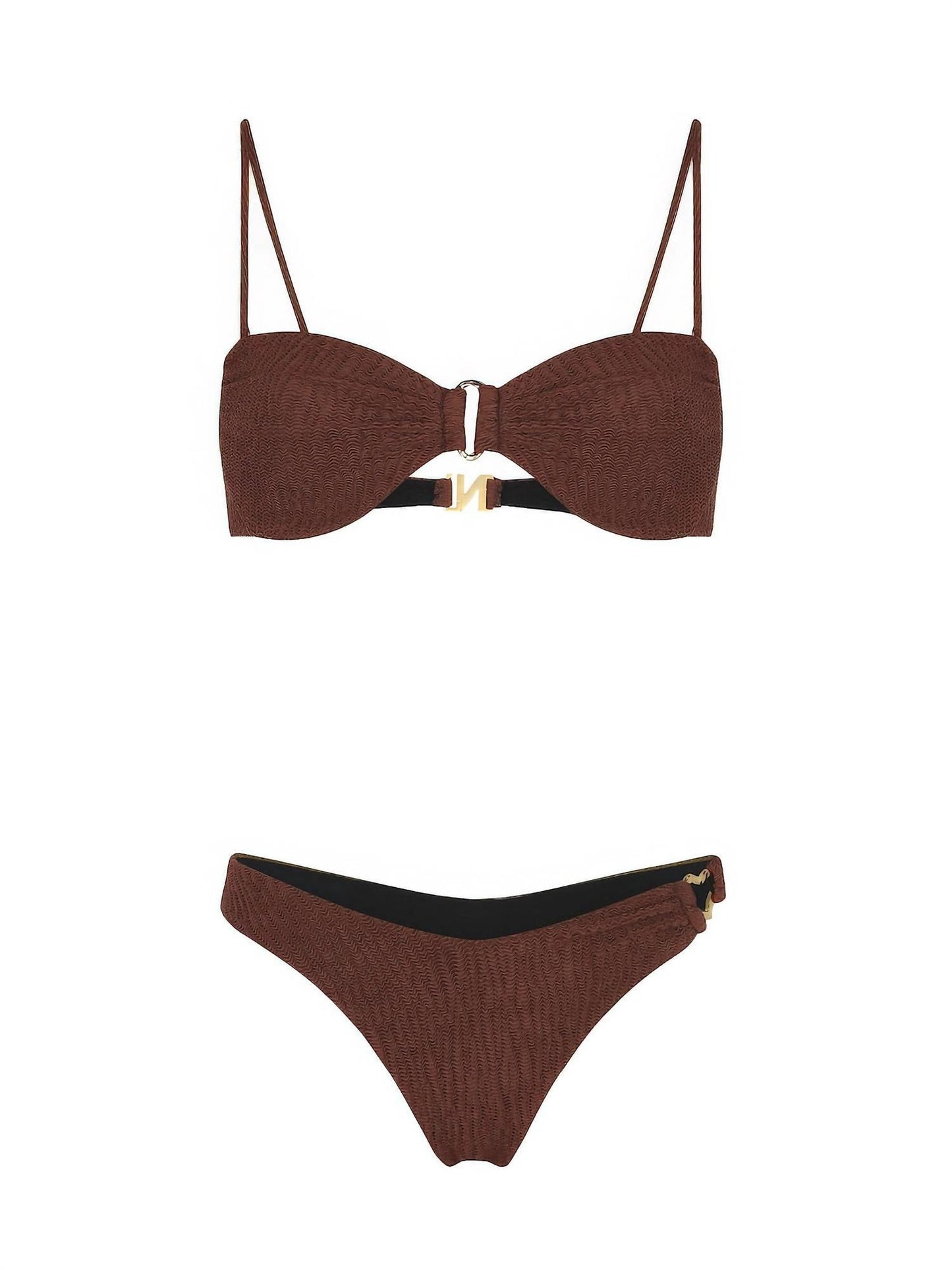 Nelblu - Women's Ondas Crinkle Cheeky Bikini Bottom