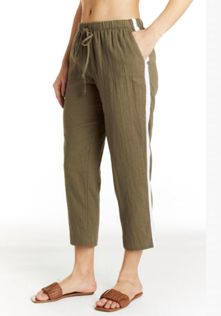 Calça Crop com Listras Laterais Drew - Paula
