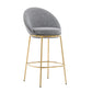 Celano Indoor Metal Upholstered Barstool Set of 2