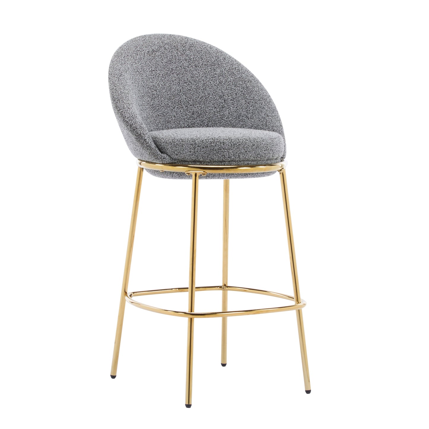 Celano Indoor Metal Upholstered Barstool Set of 2