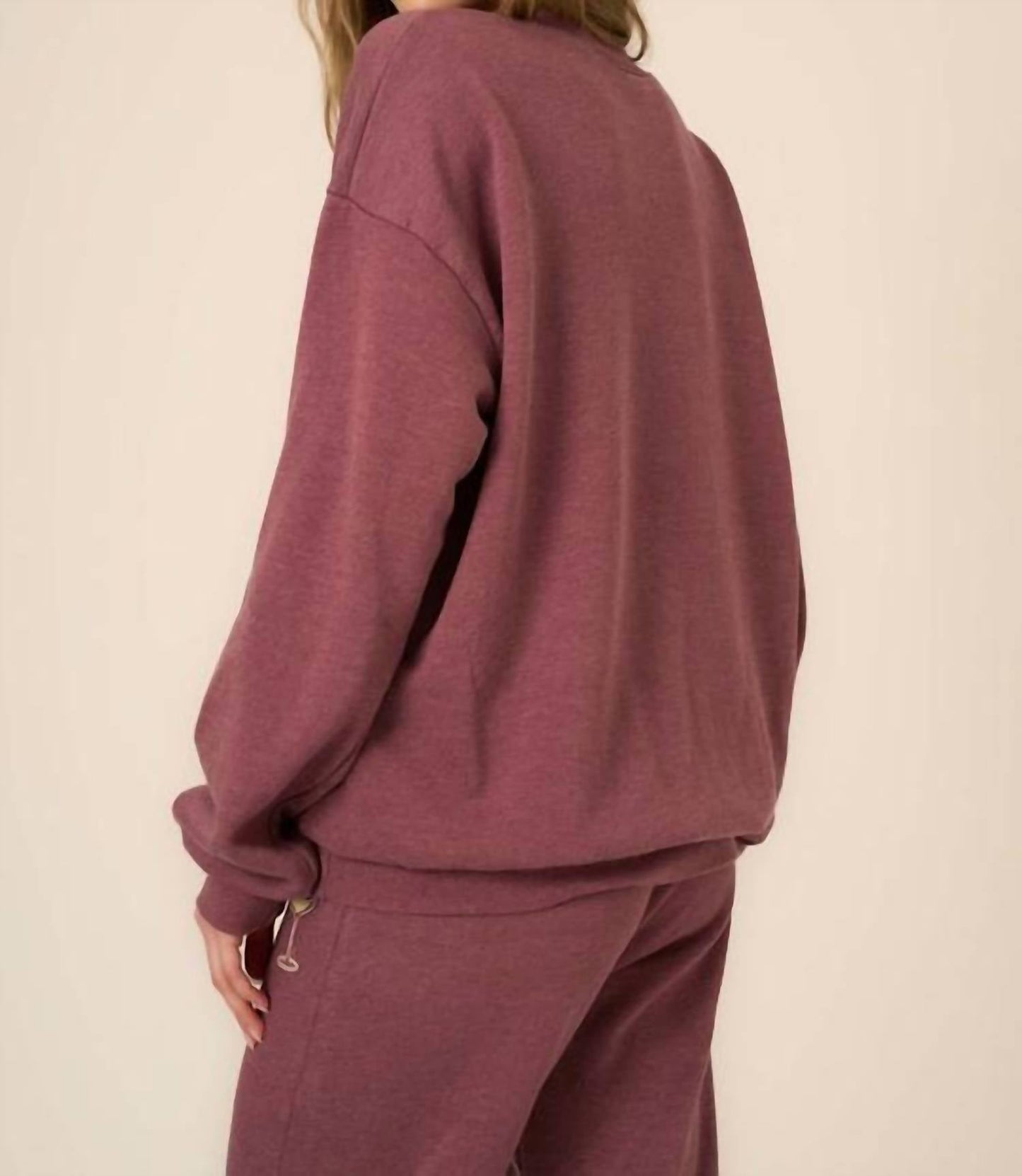 Projeto Social T - Moletom com estampa de folha de champanhe