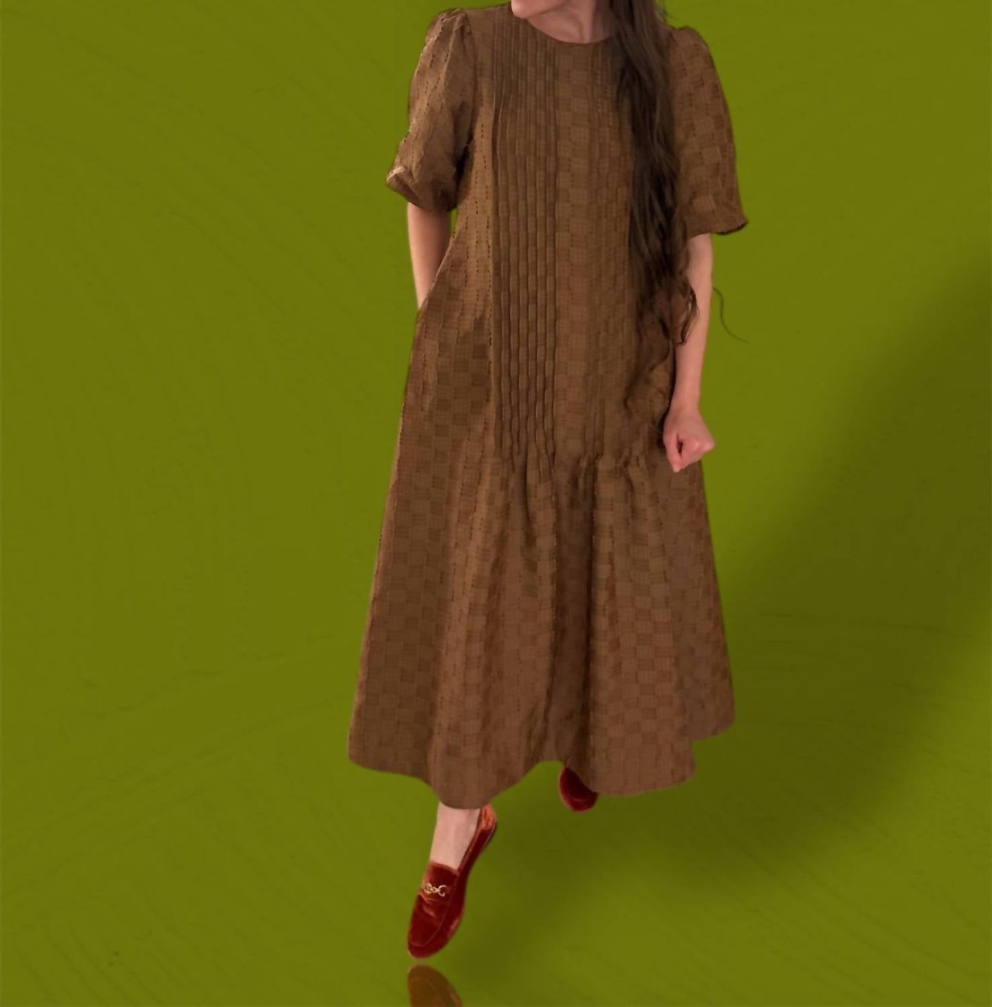 &Merci - Women's Speck Textured Midi Dress