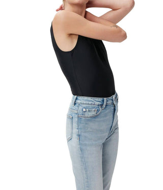 Ganni - Calça Jeans Cropped com Elástico Confortável