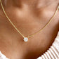 Allyanna Gifts - Women's Prong Round Moissanite Necklace