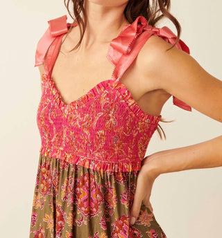 Free People - Vestido longo franzido