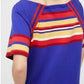 Free People - Knit Short Sleeve Striped Minidress