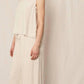 En Creme - Linen Frayed Edge Top