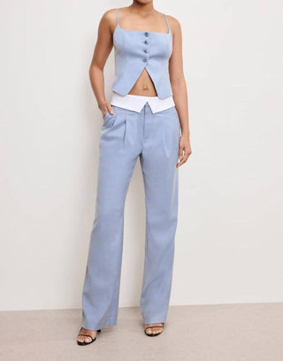 Good American - Calça dobrável de sarja