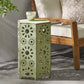 Galore Side Table With Sunburst Cut Out Design