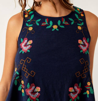 Free People - Blusa bordada divertida e sedutora