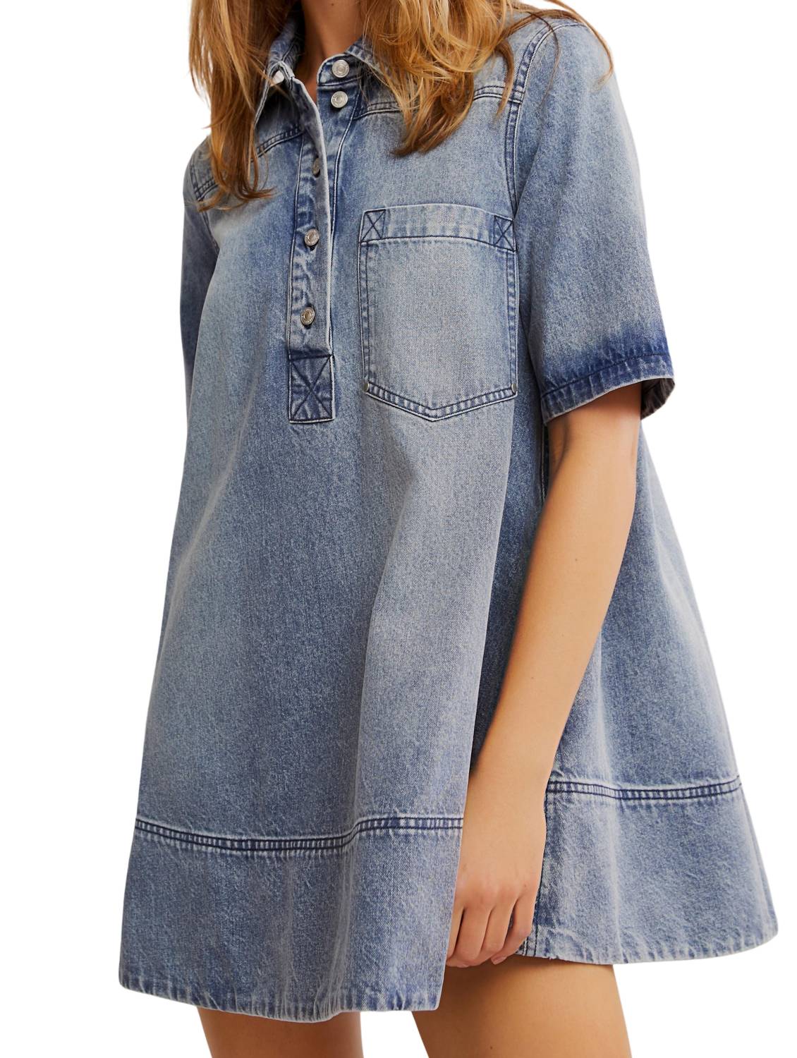 Free People - Remino Denim Mini Dress
