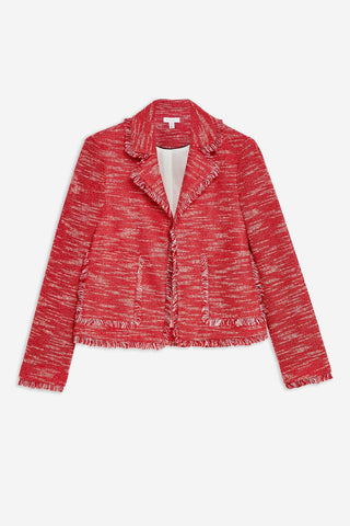 Topshop - Blazer Jersey Bouclé com Frente Aberta