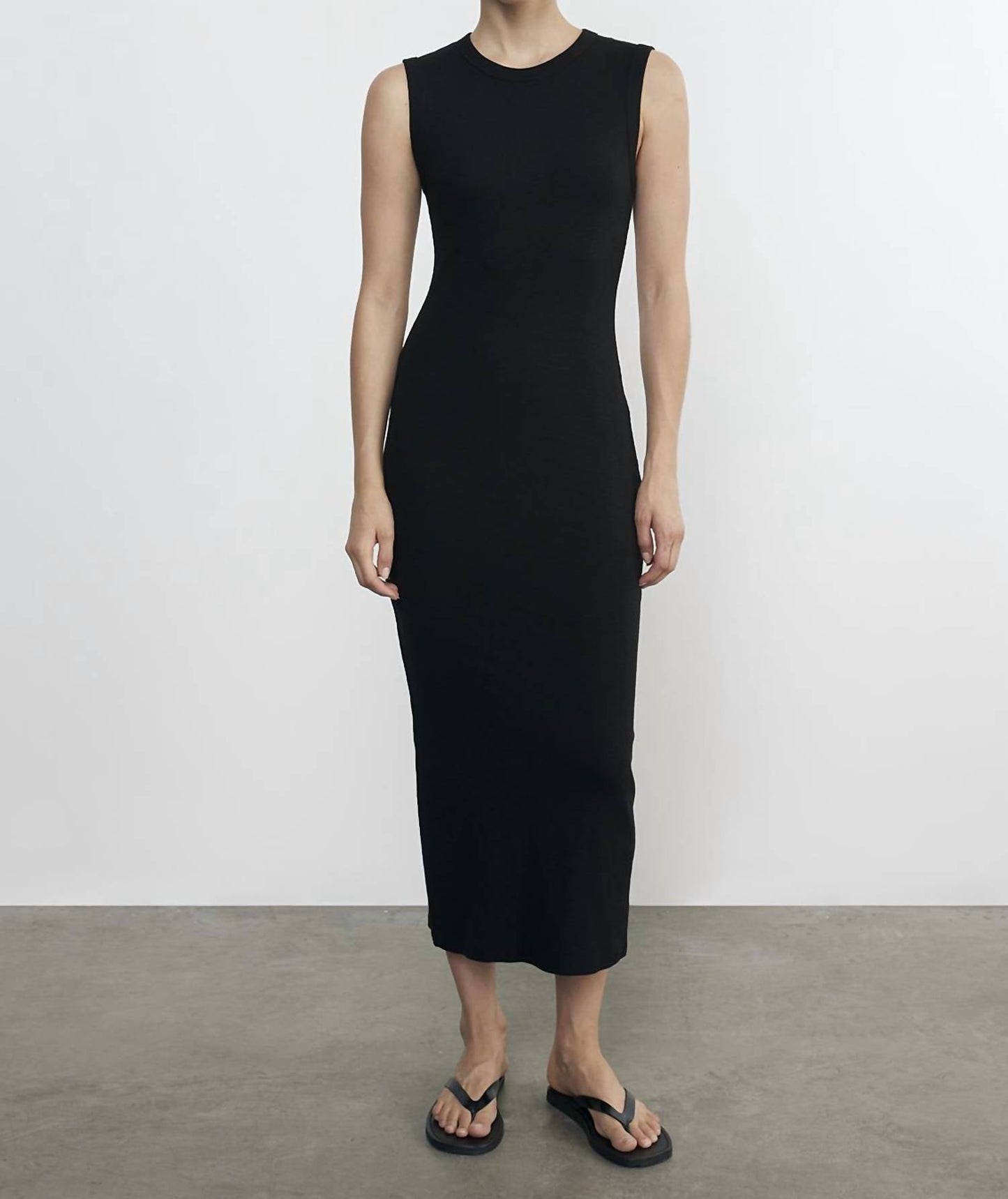 Enza Costa - TEXTURED RIB SLEEVELESS MAXI DRESS