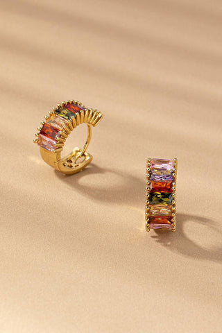 La3Accessories - Women's Rhinestone Huggie Hoop Earrings