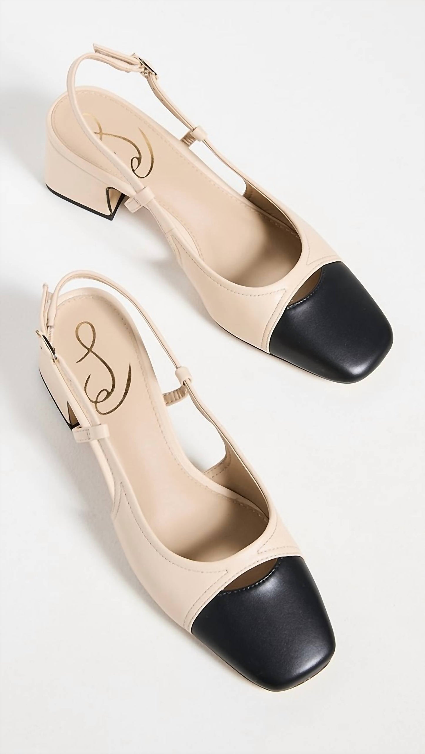 Sam Edelman - Women's Tarra Two-tone Block-heel Slingback Sandal