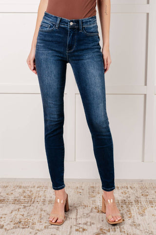 Judy Blue - Calça Jeans Skinny Vintage Térmica de Cintura Média